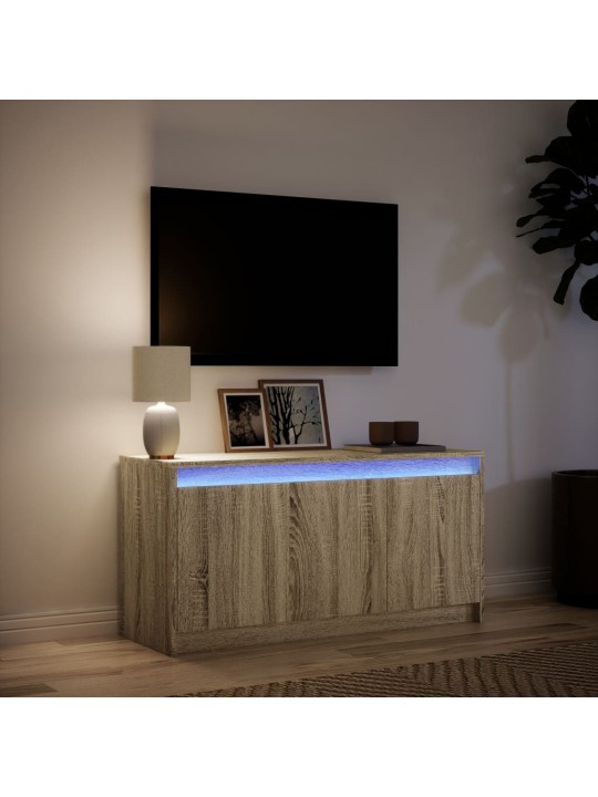 TV skříňka s LED dub sonoma 100 x 34 x 50 cm kompozitní dřevo