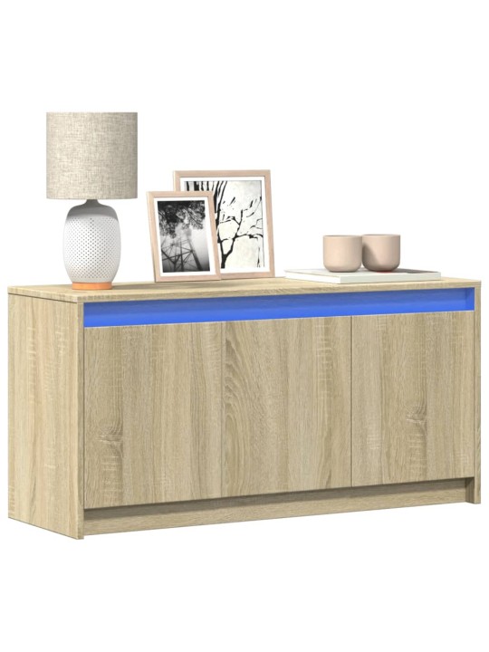 TV skříňka s LED dub sonoma 100 x 34 x 50 cm kompozitní dřevo