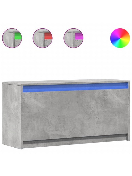 TV skříňka s LED betonově šedá 100x34x50 cm kompozitní dřevo