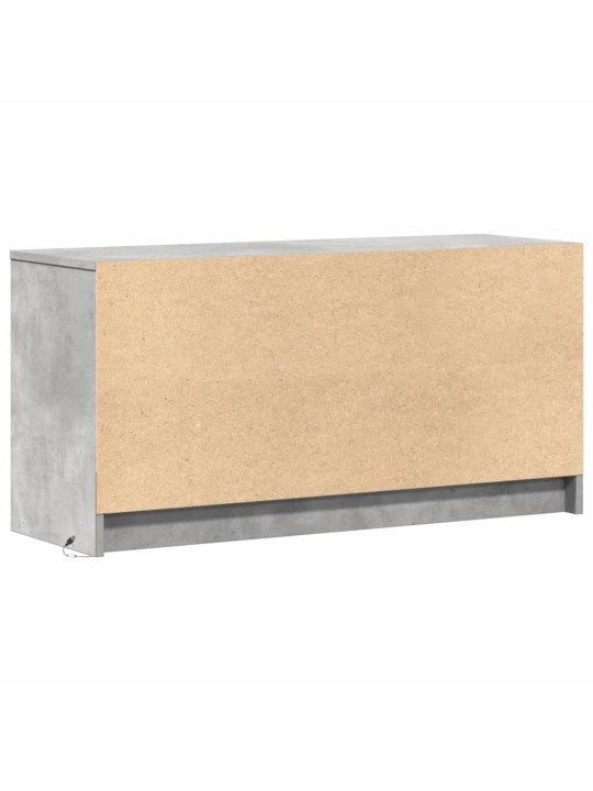 TV skříňka s LED betonově šedá 100x34x50 cm kompozitní dřevo