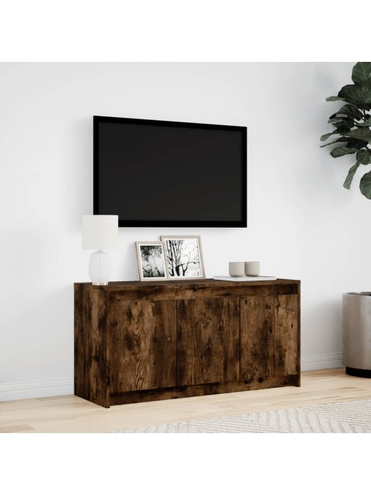 Tv skříňka s led kouřový dub 100 x 34 x 50 cm kompozitní dřevo