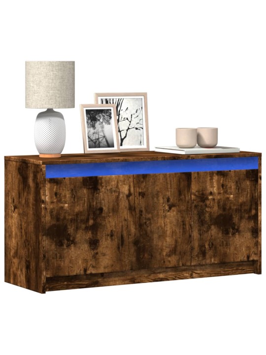 Tv skříňka s led kouřový dub 100 x 34 x 50 cm kompozitní dřevo