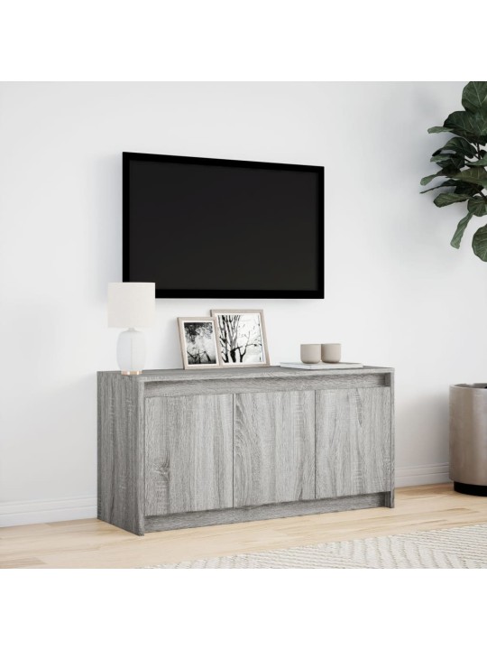 Tv skříňka s led šedá sonoma 100 x 34 x 50 cm kompozitní dřevo