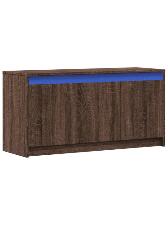 Tv skříňka s led hnědý dub 100 x 34 x 50 cm kompozitní dřevo