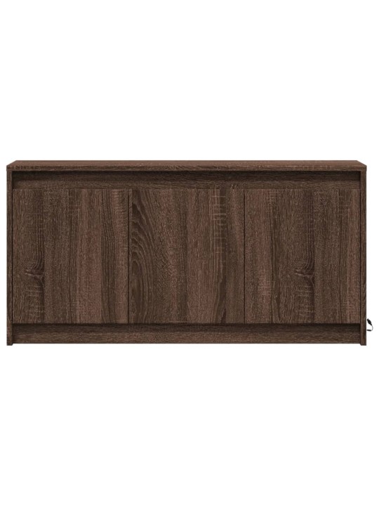 Tv skříňka s led hnědý dub 100 x 34 x 50 cm kompozitní dřevo