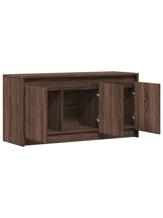 Tv skříňka s led hnědý dub 100 x 34 x 50 cm kompozitní dřevo