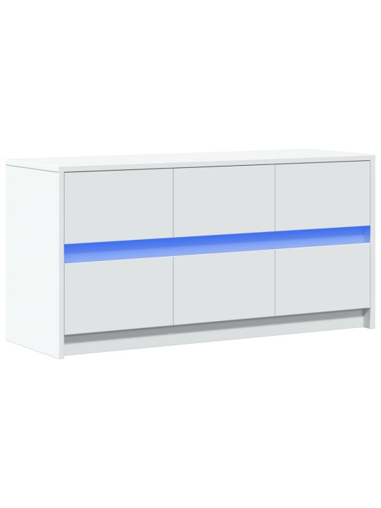 TV skříňka s LED bílá 100 x 34 x 50 cm kompozitní dřevo