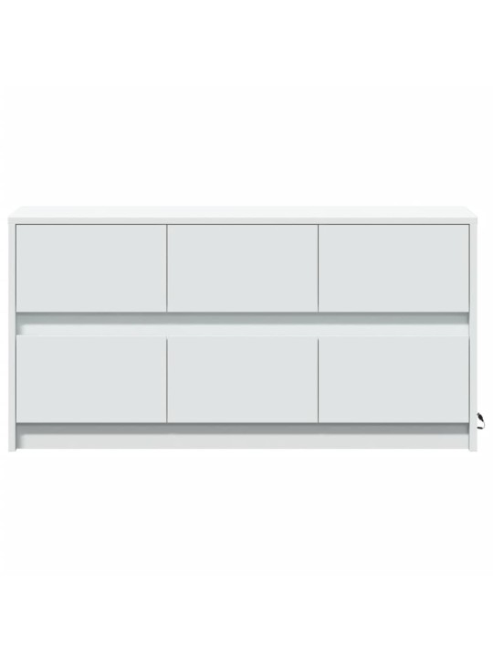 TV skříňka s LED bílá 100 x 34 x 50 cm kompozitní dřevo