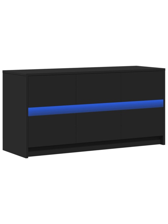 TV skříňka s LED černá 100 x 34 x 50 cm kompozitní dřevo