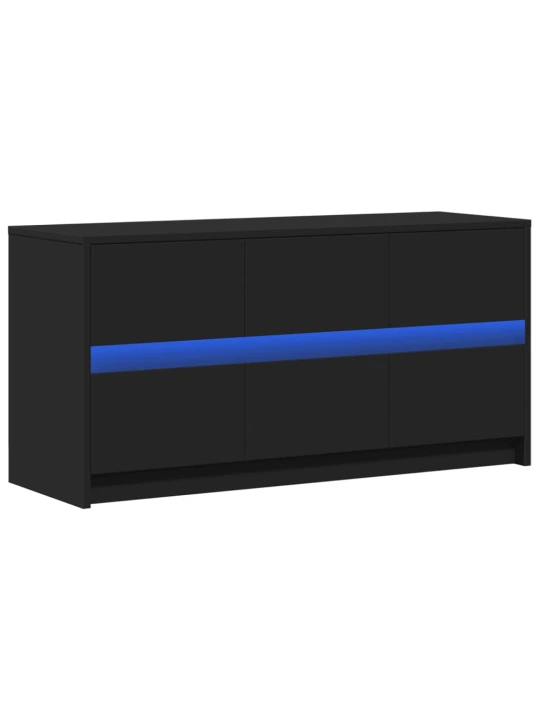 TV skříňka s LED černá 100 x 34 x 50 cm kompozitní dřevo