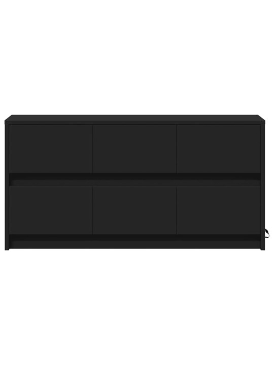 TV skříňka s LED černá 100 x 34 x 50 cm kompozitní dřevo