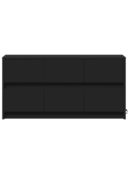 TV skříňka s LED černá 100 x 34 x 50 cm kompozitní dřevo