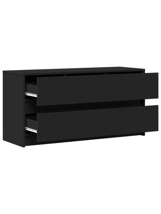 TV skříňka s LED černá 100 x 34 x 50 cm kompozitní dřevo