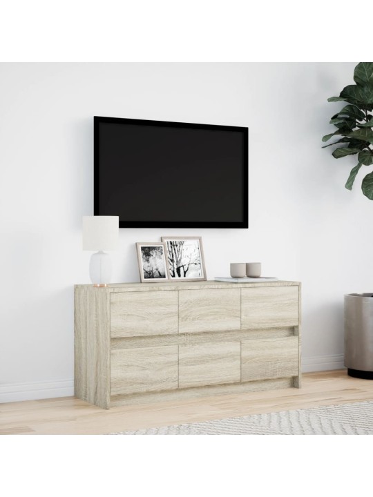 TV skříňka s LED dub sonoma 100 x 34 x 50 cm kompozitní dřevo