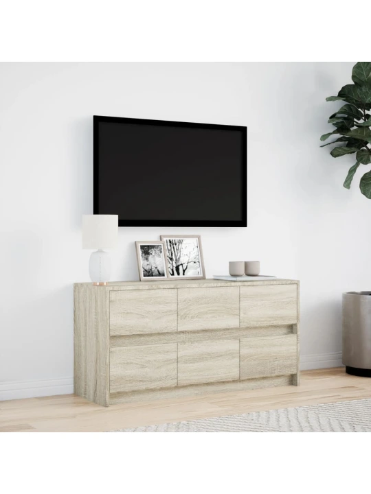 TV skříňka s LED dub sonoma 100 x 34 x 50 cm kompozitní dřevo