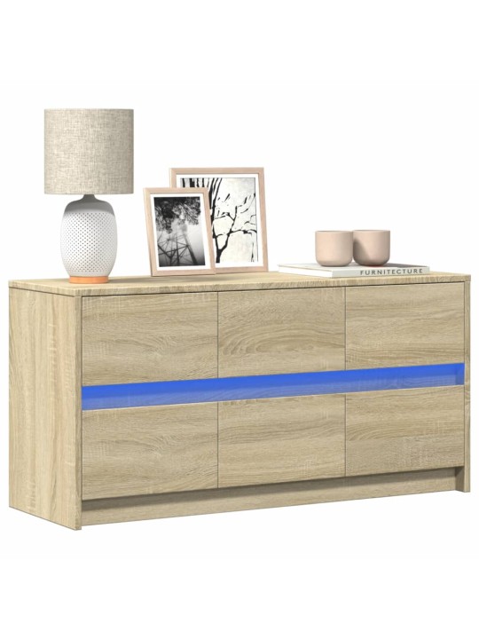 TV skříňka s LED dub sonoma 100 x 34 x 50 cm kompozitní dřevo