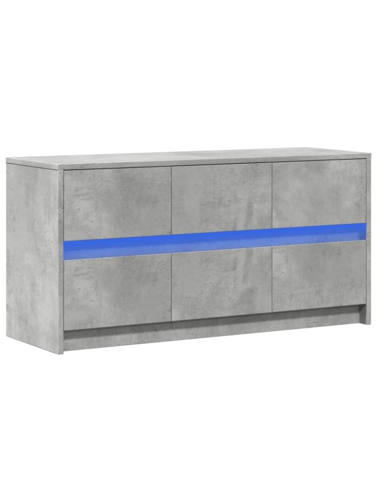 TV skříňka s LED betonově šedá 100x34x50 cm kompozitní dřevo