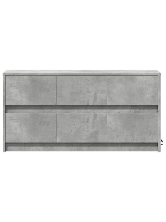TV skříňka s LED betonově šedá 100x34x50 cm kompozitní dřevo