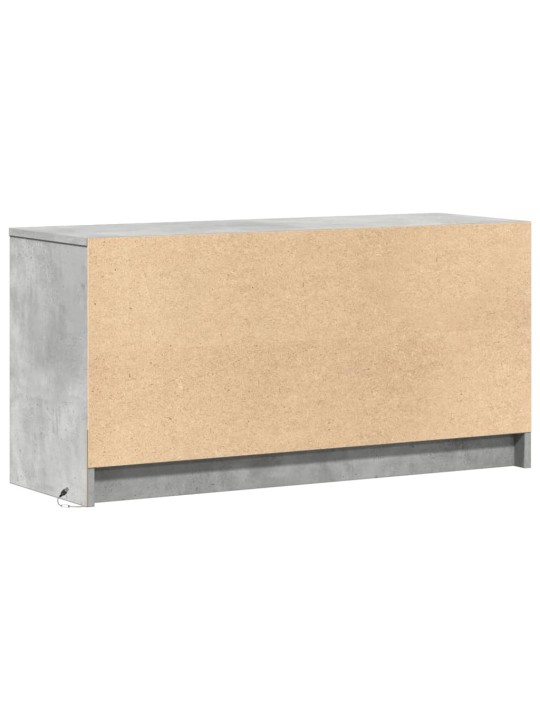 TV skříňka s LED betonově šedá 100x34x50 cm kompozitní dřevo