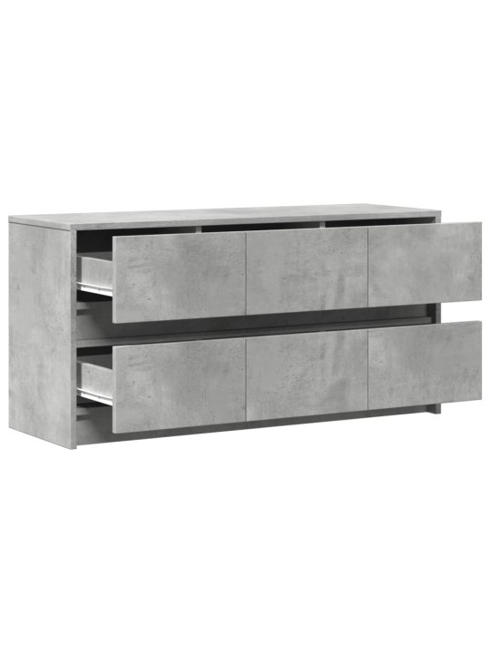 TV skříňka s LED betonově šedá 100x34x50 cm kompozitní dřevo