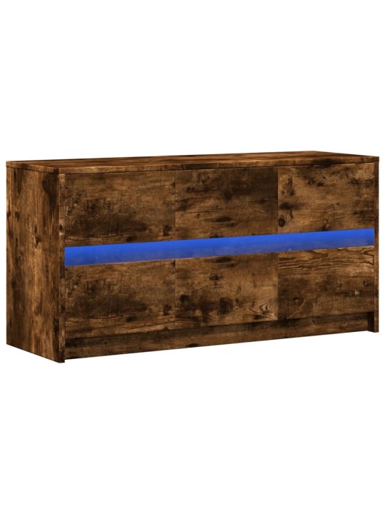 Tv skříňka s led kouřový dub 100 x 34 x 50 cm kompozitní dřevo