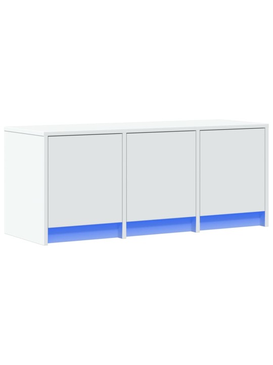 TV skříňka s LED bílá 97 x 34 x 40 cm kompozitní dřevo