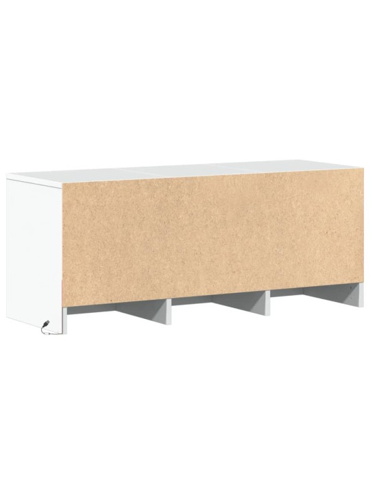 TV skříňka s LED bílá 97 x 34 x 40 cm kompozitní dřevo