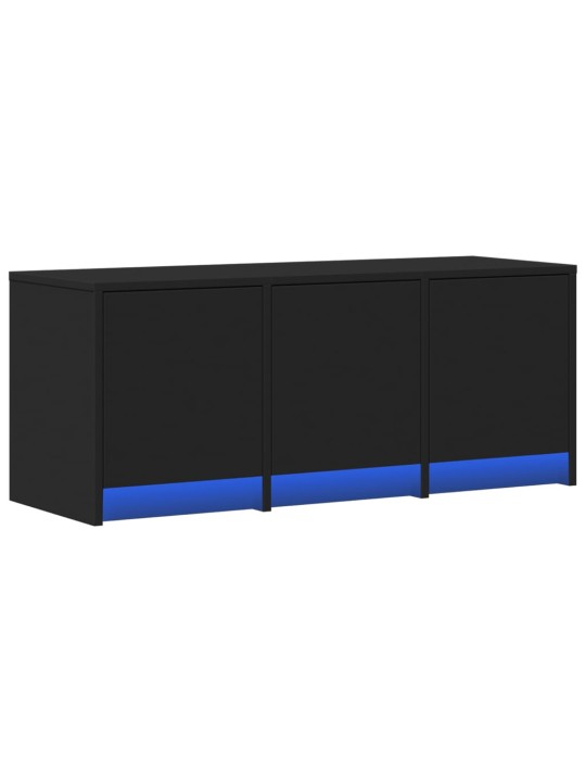 TV skříňka s LED černá 97 x 34 x 40 cm kompozitní dřevo