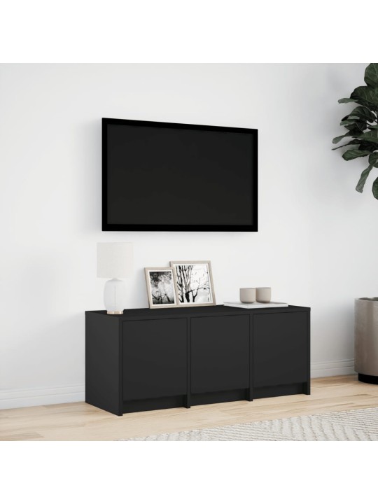 TV skříňka s LED černá 97 x 34 x 40 cm kompozitní dřevo