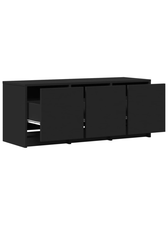 TV skříňka s LED černá 97 x 34 x 40 cm kompozitní dřevo