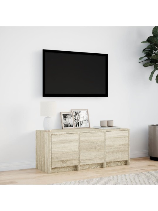 TV skříňka s LED dub sonoma 97 x 34 x 40 cm kompozitní dřevo