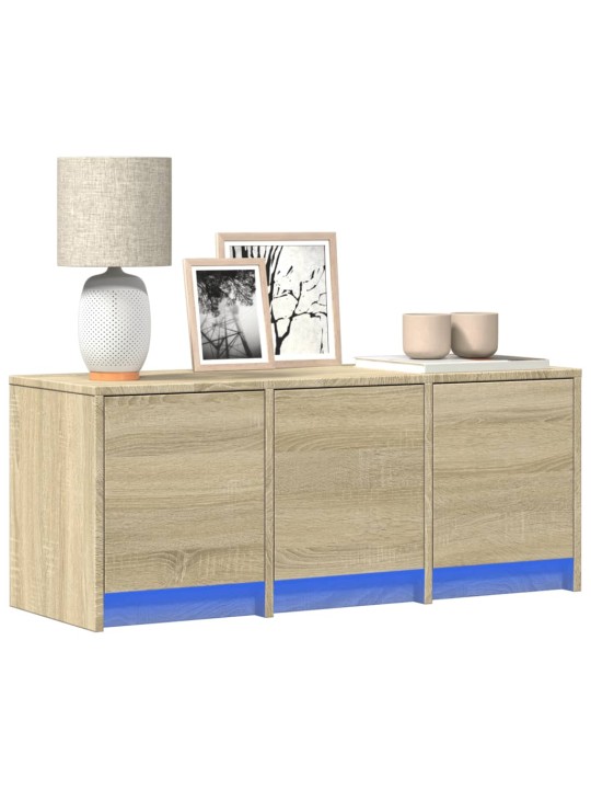 TV skříňka s LED dub sonoma 97 x 34 x 40 cm kompozitní dřevo