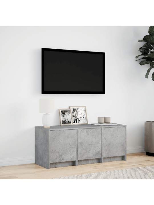 TV skříňka s LED betonově šedá 97 x 34 x 40 cm kompozitní dřevo