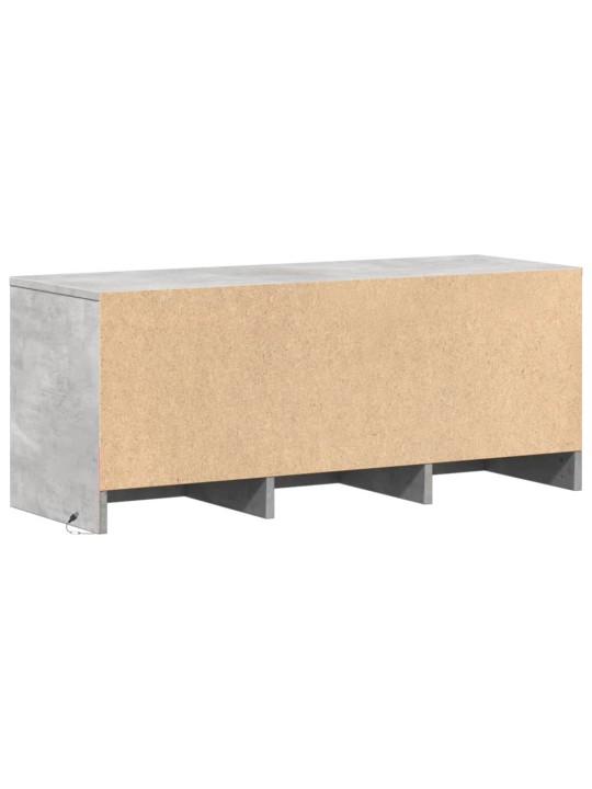 TV skříňka s LED betonově šedá 97 x 34 x 40 cm kompozitní dřevo