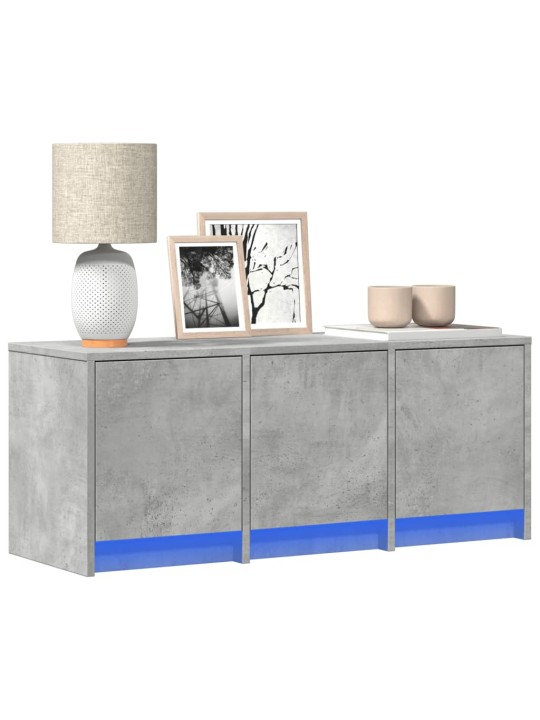 TV skříňka s LED betonově šedá 97 x 34 x 40 cm kompozitní dřevo