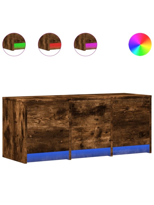 Tv skříňka s led kouřový dub 97 x 34 x 40 cm kompozitní dřevo