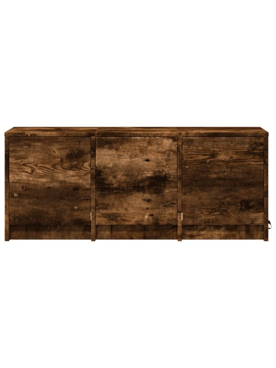 Tv skříňka s led kouřový dub 97 x 34 x 40 cm kompozitní dřevo
