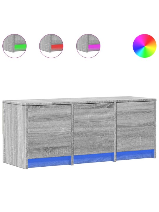 Tv skříňka s led šedá sonoma 97 x 34 x 40 cm kompozitní dřevo