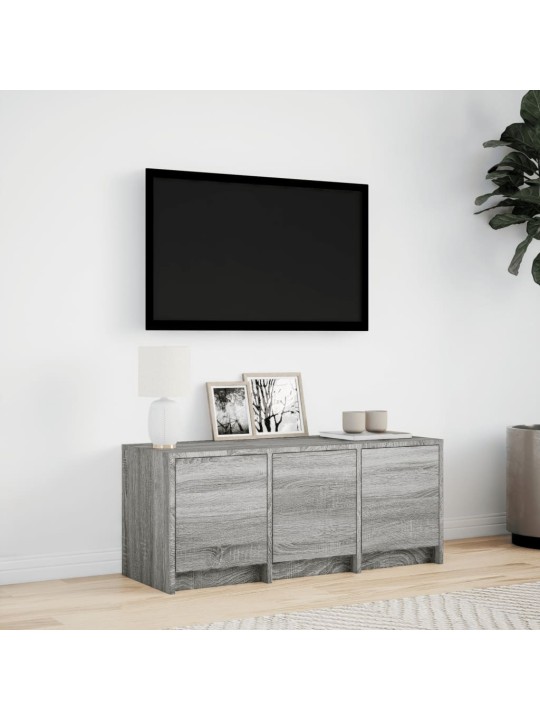 Tv skříňka s led šedá sonoma 97 x 34 x 40 cm kompozitní dřevo