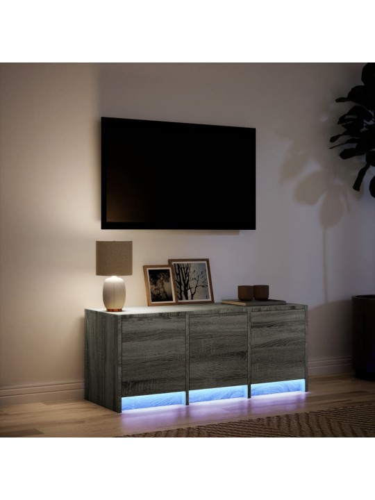 Tv skříňka s led šedá sonoma 97 x 34 x 40 cm kompozitní dřevo