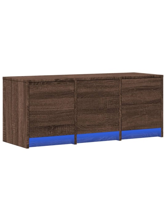 Tv skříňka s led hnědý dub 97 x 34 x 40 cm kompozitní dřevo