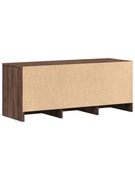Tv skříňka s led hnědý dub 97 x 34 x 40 cm kompozitní dřevo