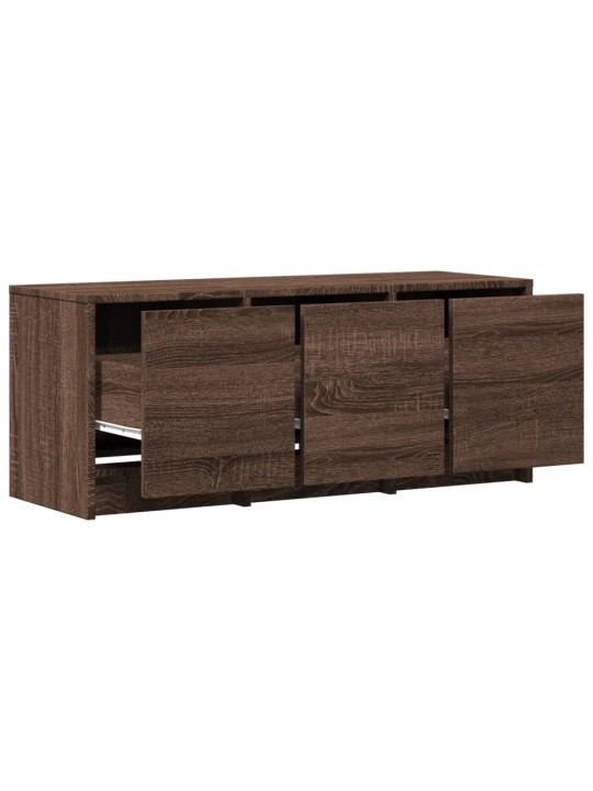 Tv skříňka s led hnědý dub 97 x 34 x 40 cm kompozitní dřevo
