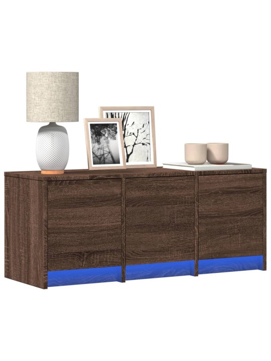 Tv skříňka s led hnědý dub 97 x 34 x 40 cm kompozitní dřevo