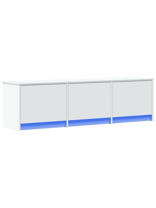 TV skříňka s LED bílá 140 x 34 x 40 cm kompozitní dřevo
