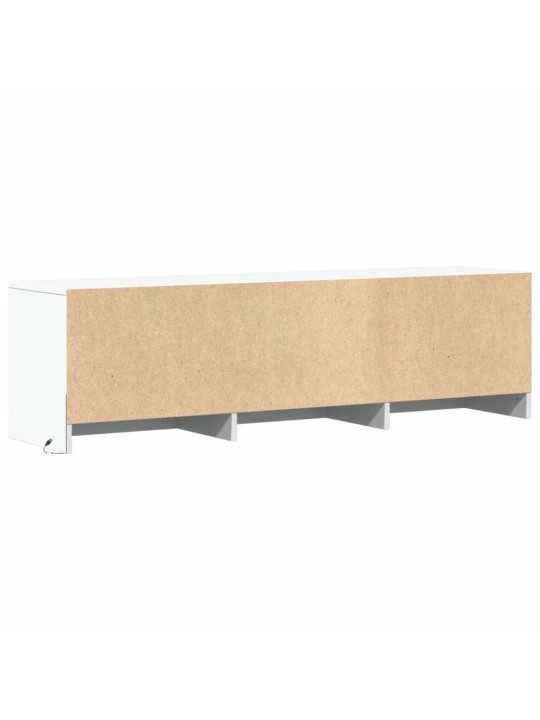 TV skříňka s LED bílá 140 x 34 x 40 cm kompozitní dřevo