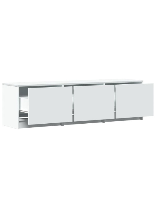 TV skříňka s LED bílá 140 x 34 x 40 cm kompozitní dřevo