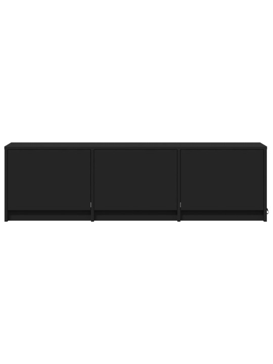 TV skříňka s LED černá 140 x 34 x 40 cm kompozitní dřevo