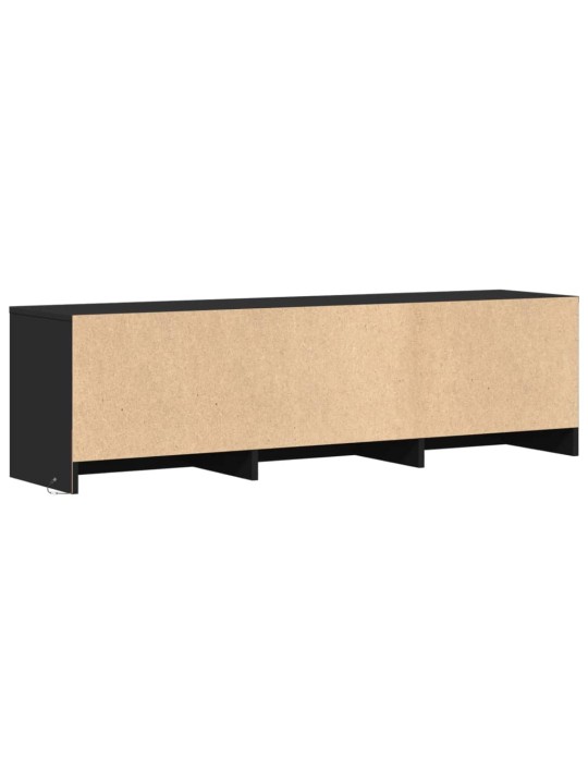 TV skříňka s LED černá 140 x 34 x 40 cm kompozitní dřevo