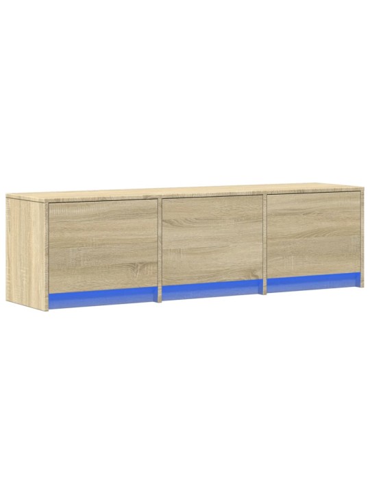 TV skříňka s LED dub sonoma 140 x 34 x 40 cm kompozitní dřevo